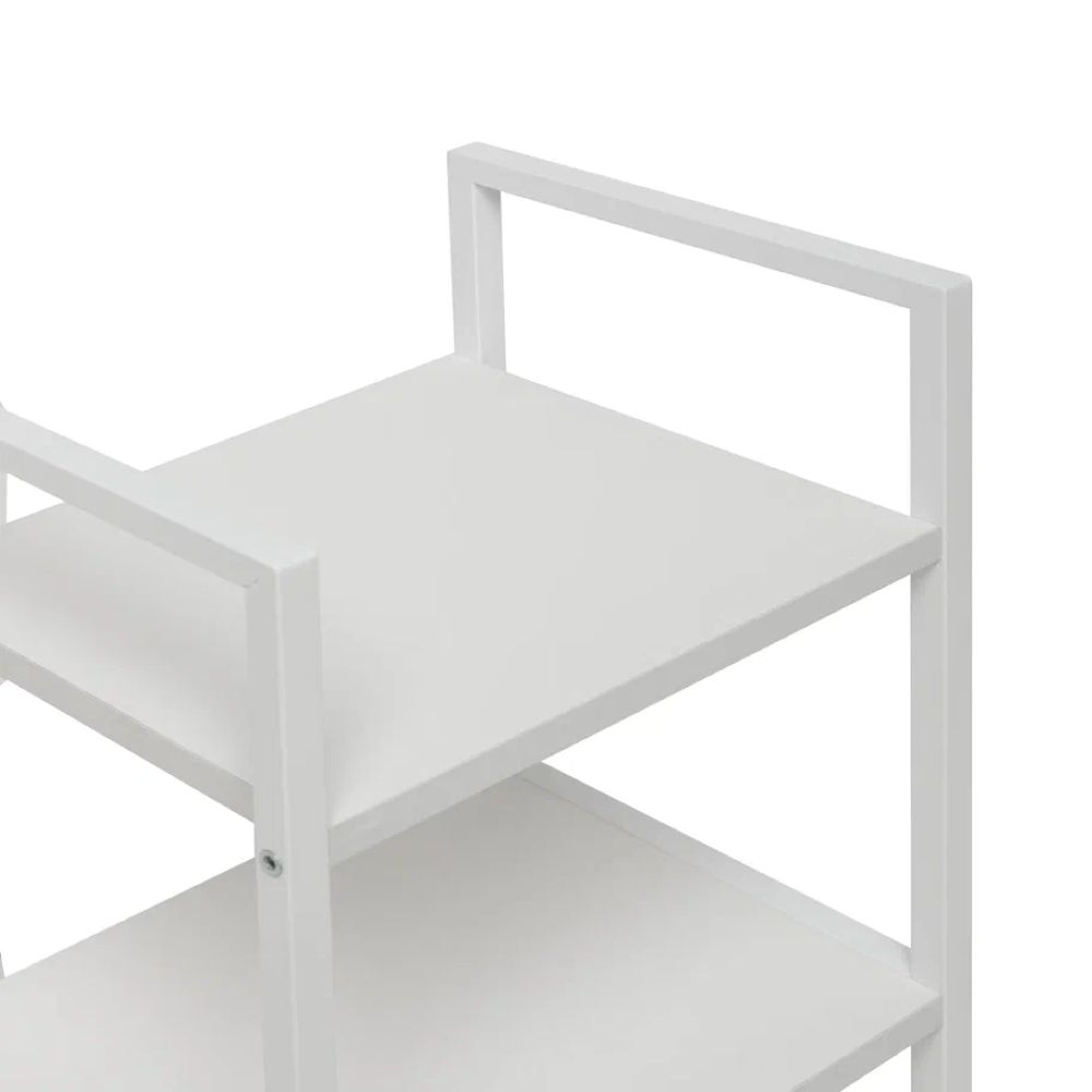 Стеллаж Leset Стилвуд 14 узкий 4 полки Белый/Белый - фото 4