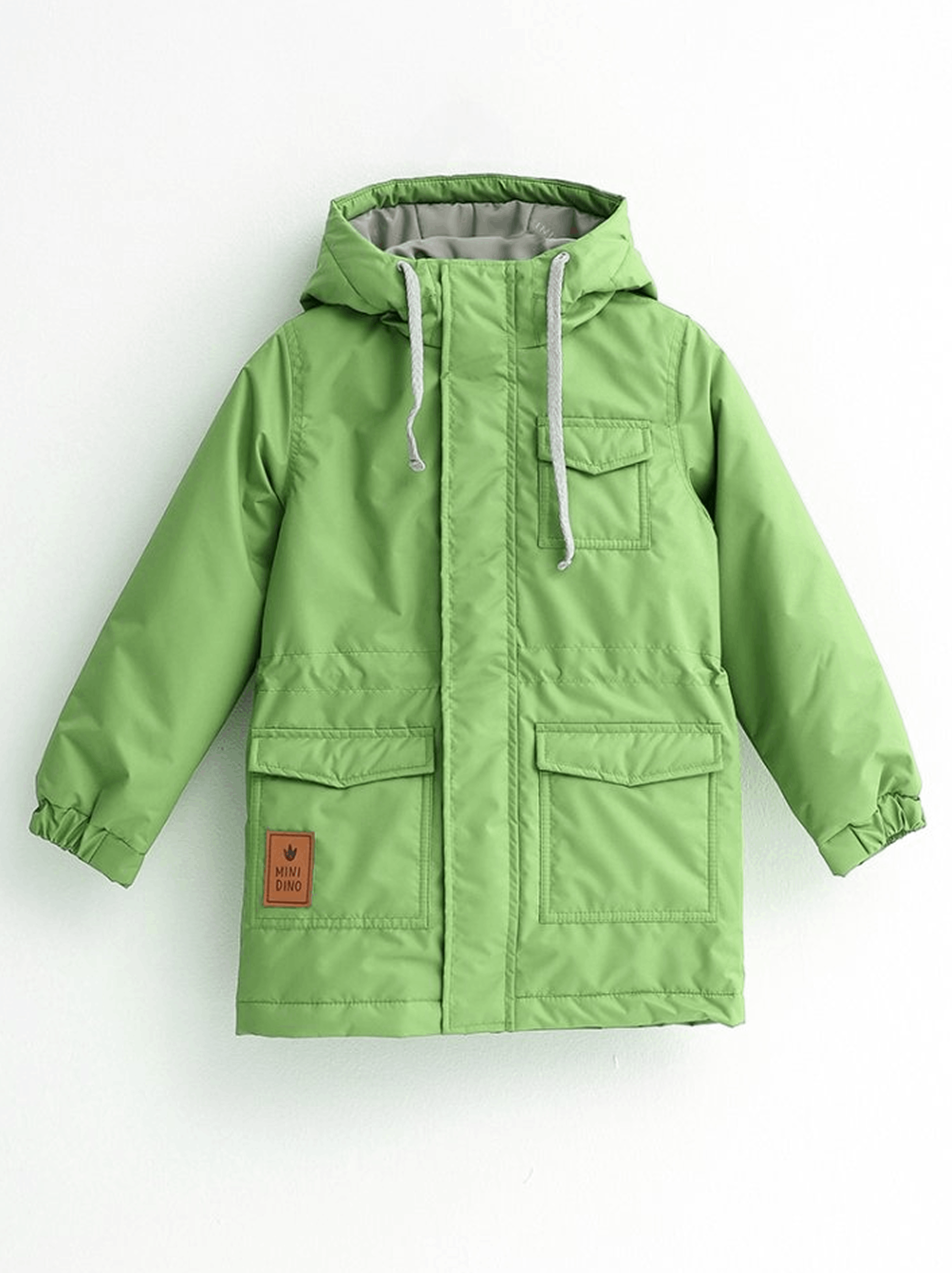 Парка MINIDINO В-К-001Парка демисезонная с 3 карманами трава - фото 1