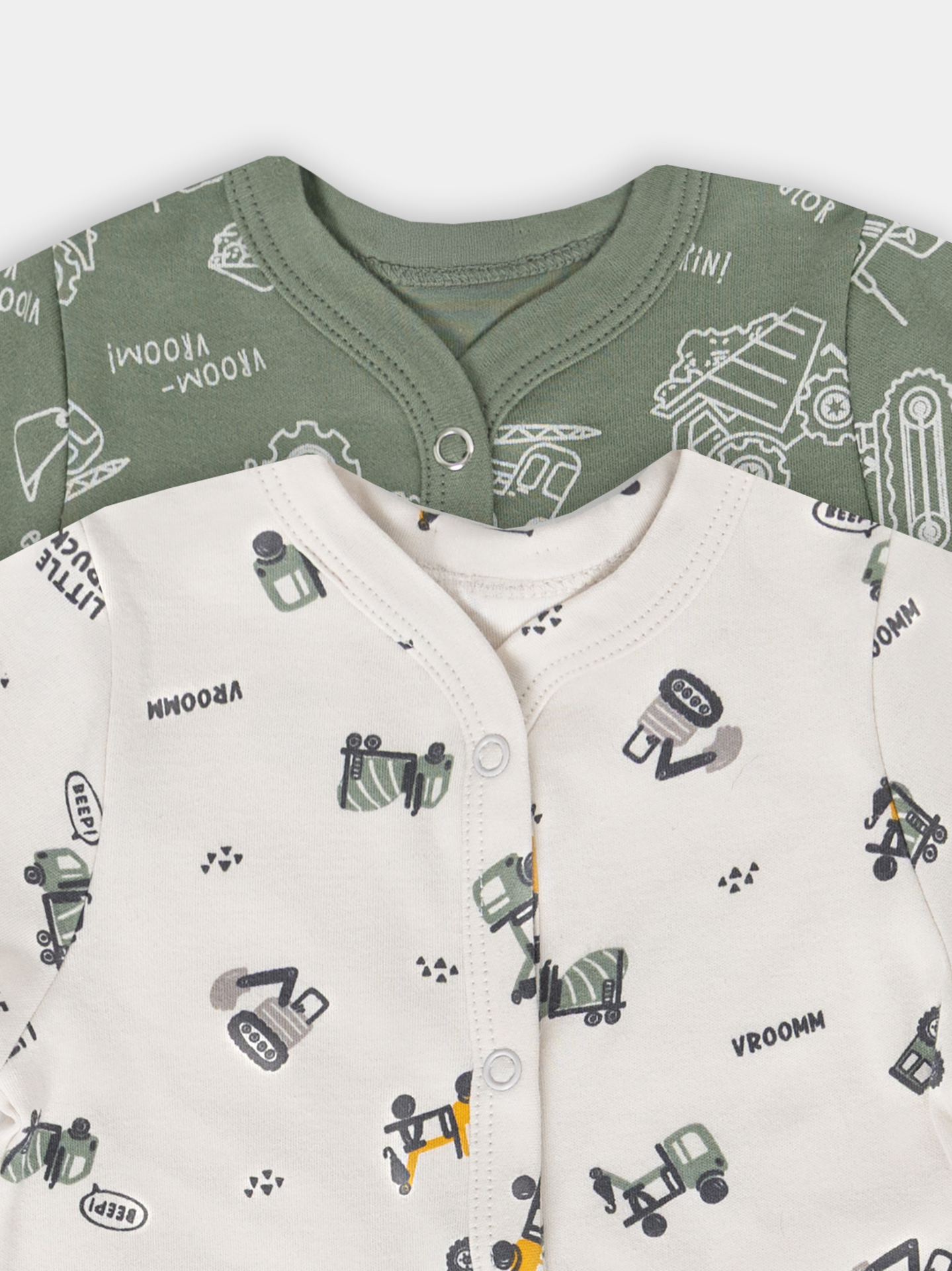 Комбинезон 2 шт Mark Formelle (Марк Формэль) 14005-2/тракторы на белом песке +тракторы на морском - фото 6