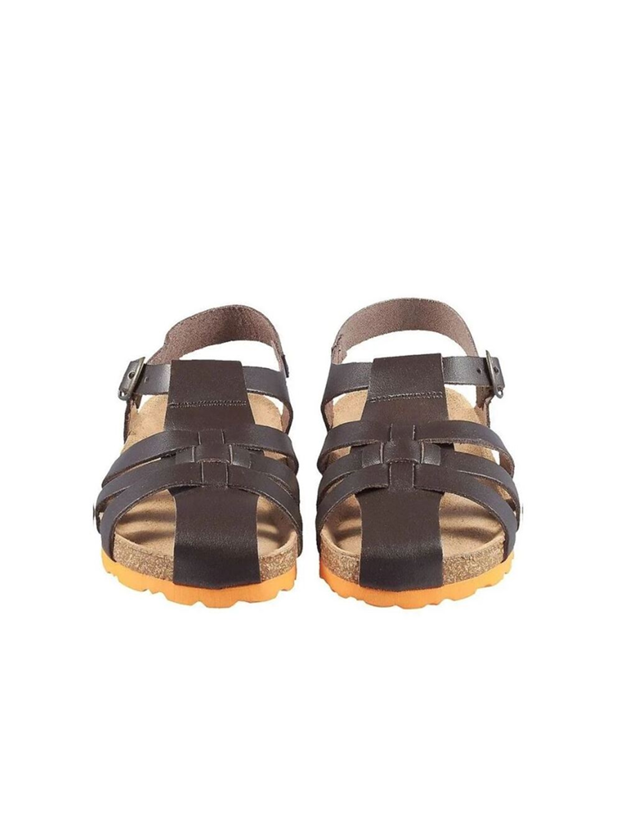 Сандалии ORTMANN kids 7.23-DENVER-коричн.,мяг.ст, цветная подошва - фото 4