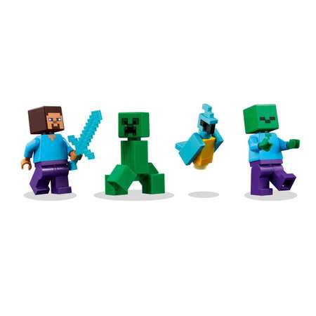 Конструктор LEGO Minecraft Дом в джунглях ТНТ блочный