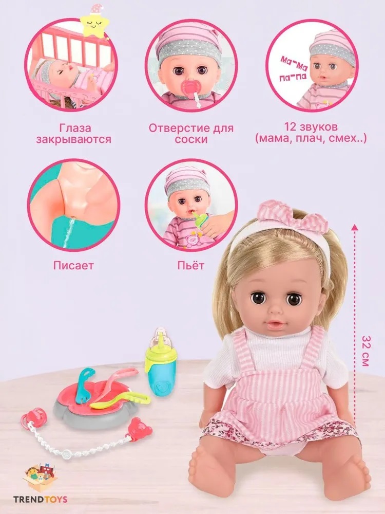Кукла пупс TrendToys пупс TT182 - фото 5