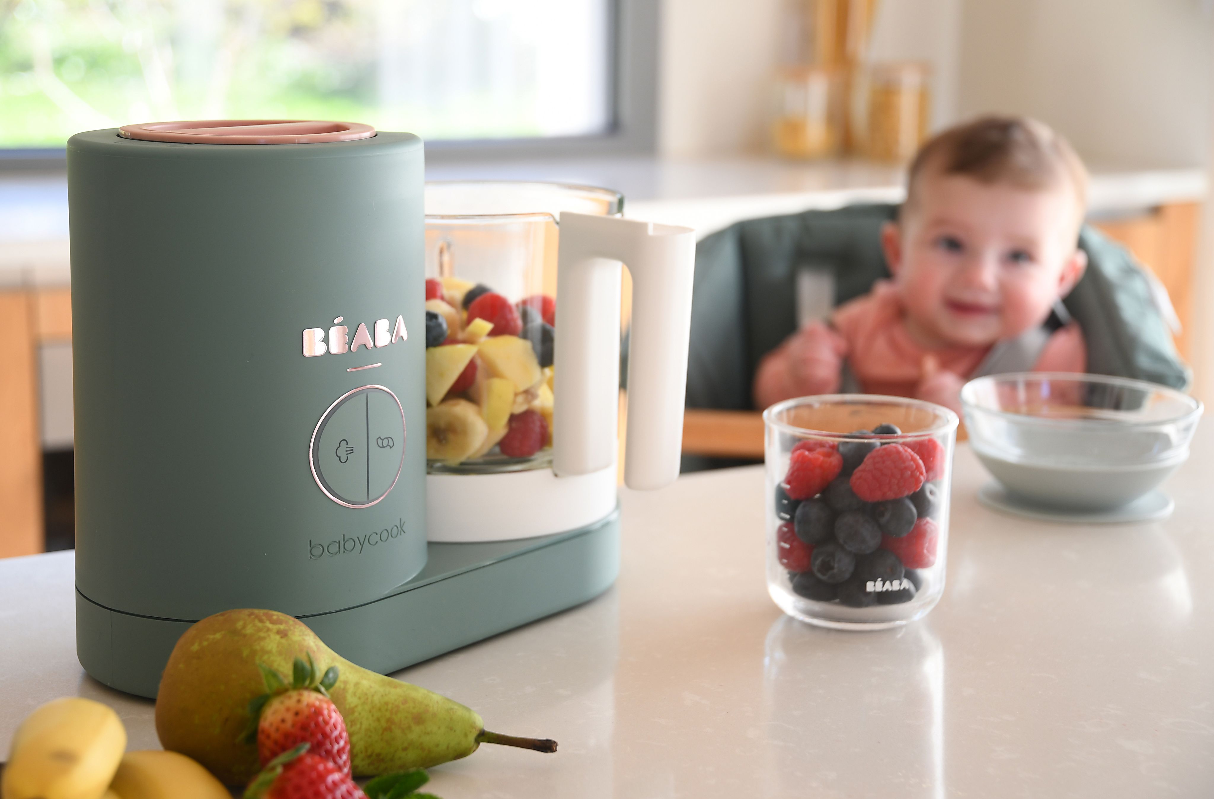 Контейнер для детского питания и молока BEABA 250 мл с крышкой, стекло зеленый - фото 7