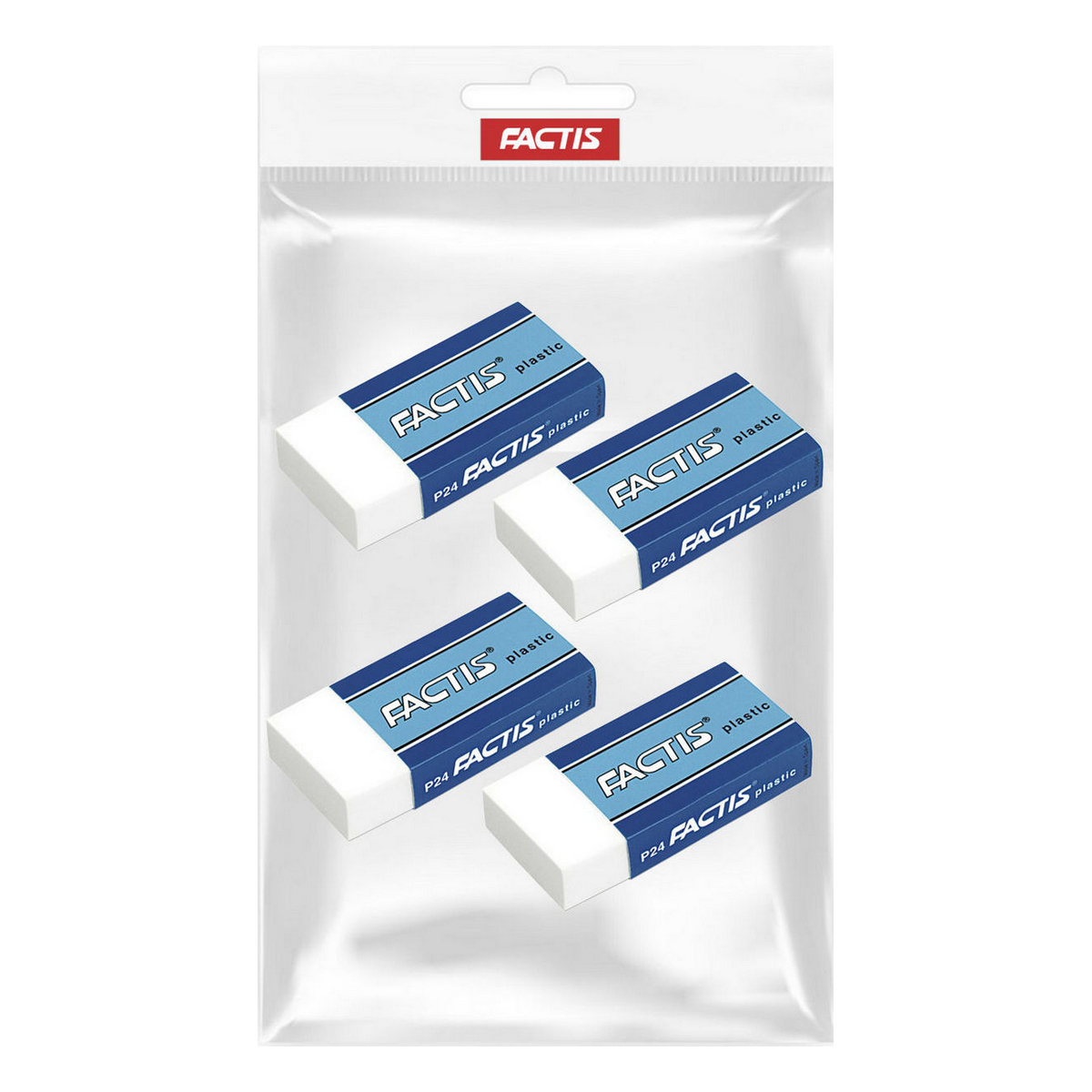 Ластик FACTIS Plastic 4 шт. - фото 4