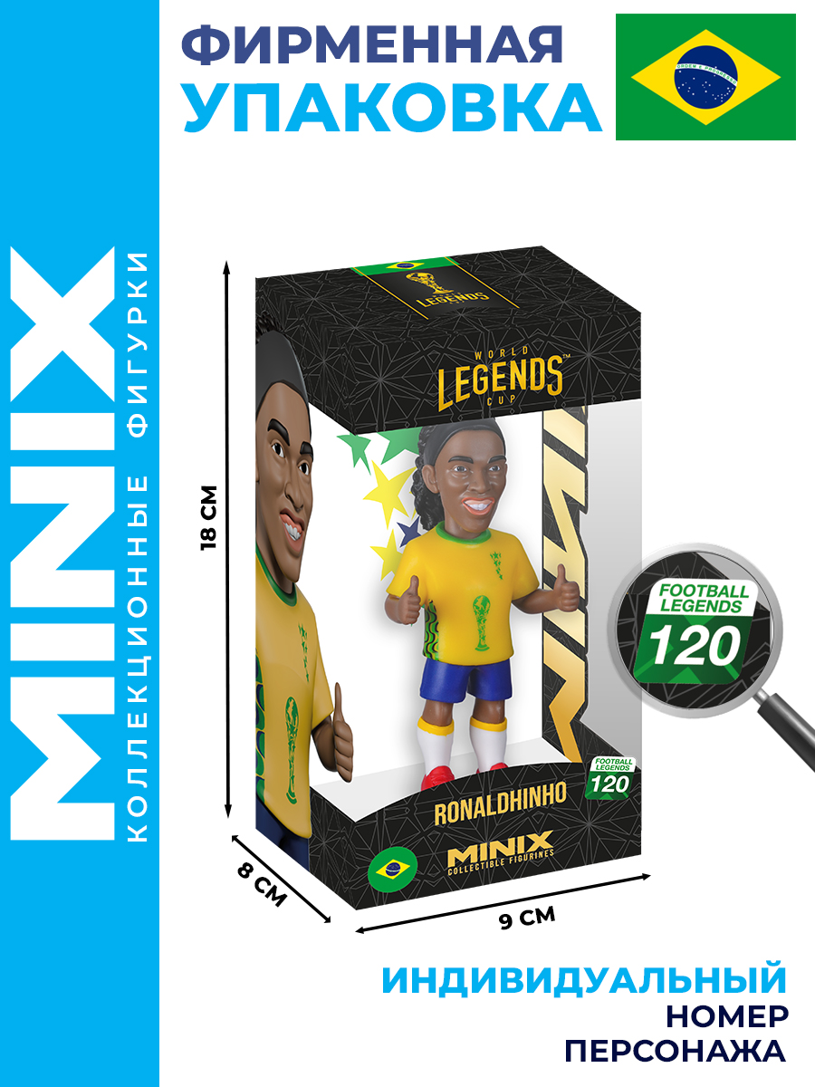 Фигурка MINIX Легенды футбола Роналдиньо - фото 3