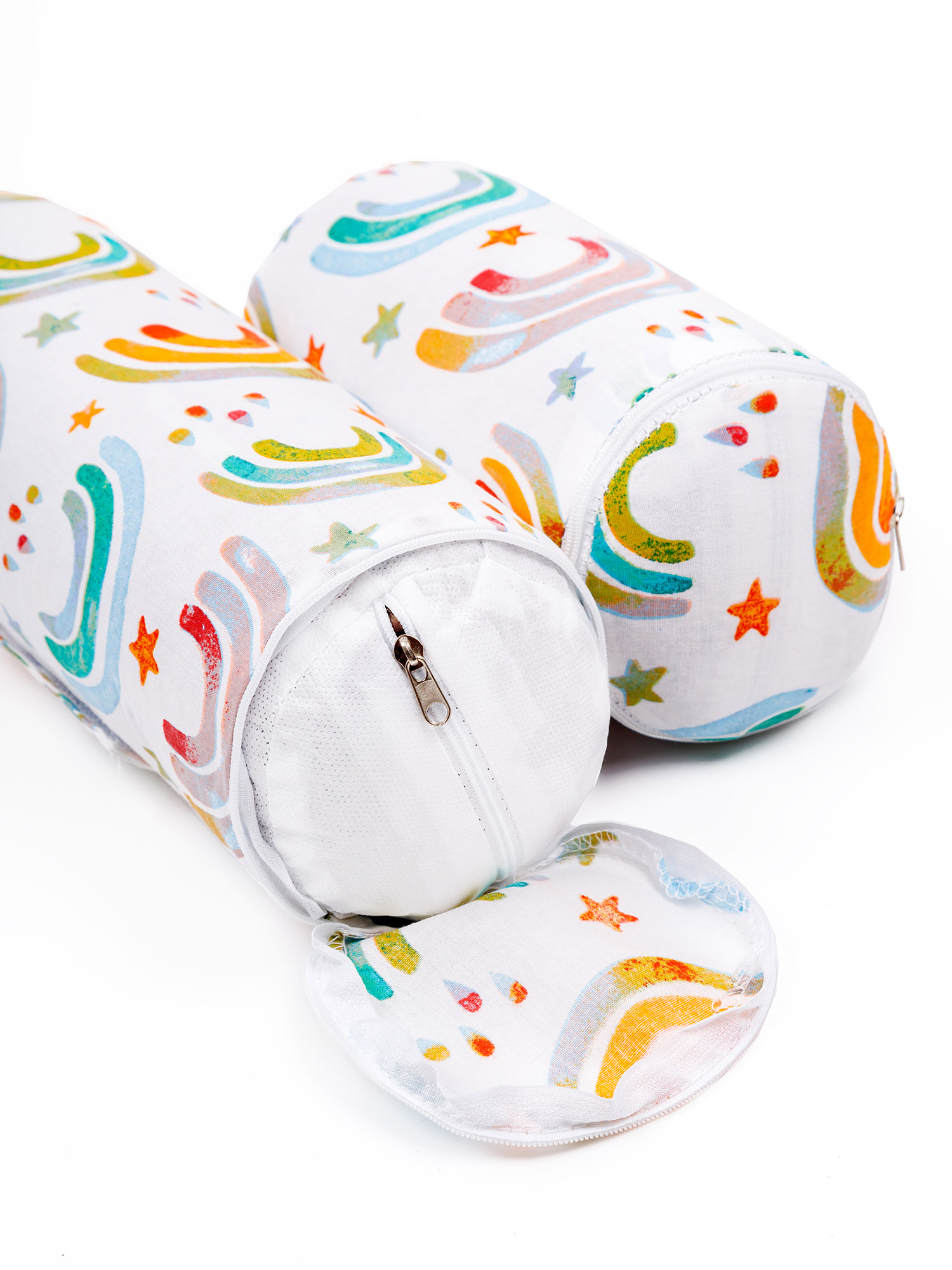 Подушка для боковой поддержки AmaroBaby Nature Anatomy с лузгой гречихи Rainbow - фото 5