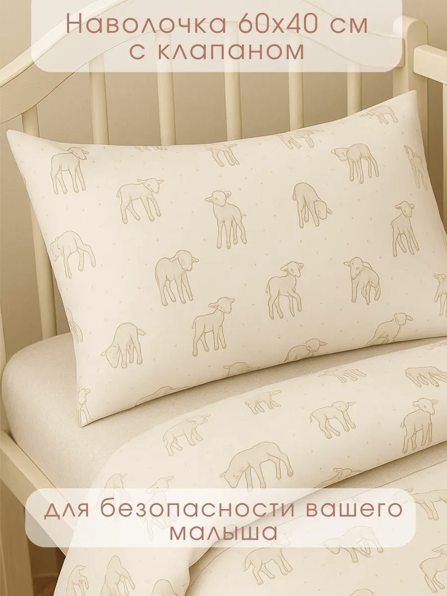 Комплект постельного белья Ночь Нежна Барашек детский 3 предм. - фото 7