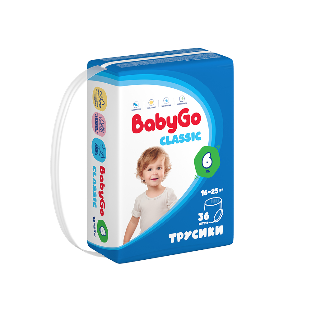Трусики BabyGo Classic 6 (16-25 кг) 36 шт. - фото 11