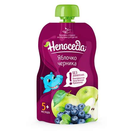 Пюре Непоседа Яблоки-Черника с 5 мес 90 г