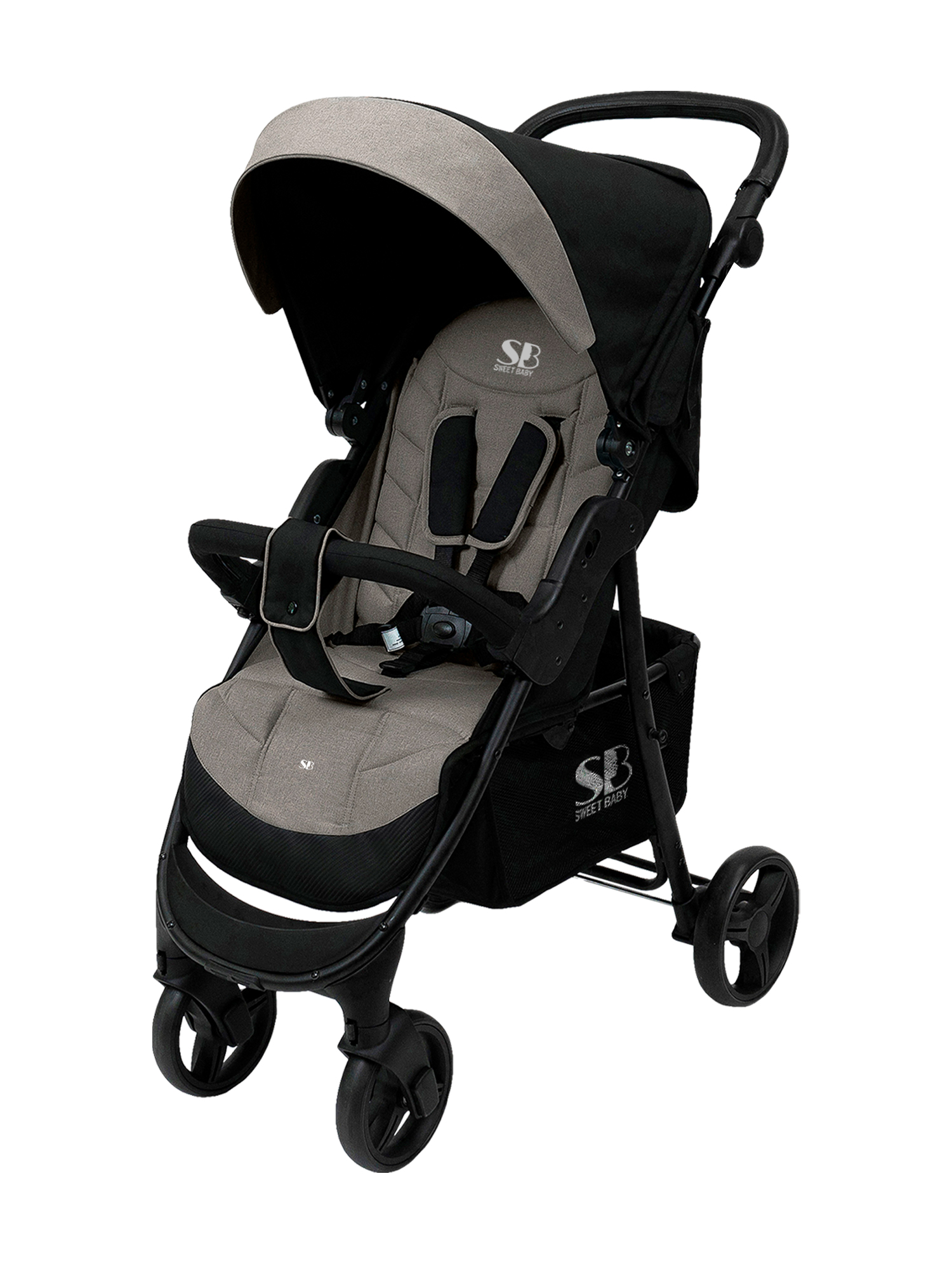 Коляска прогулочная Sweet Baby Rapido Dark Grey серый - фото 14