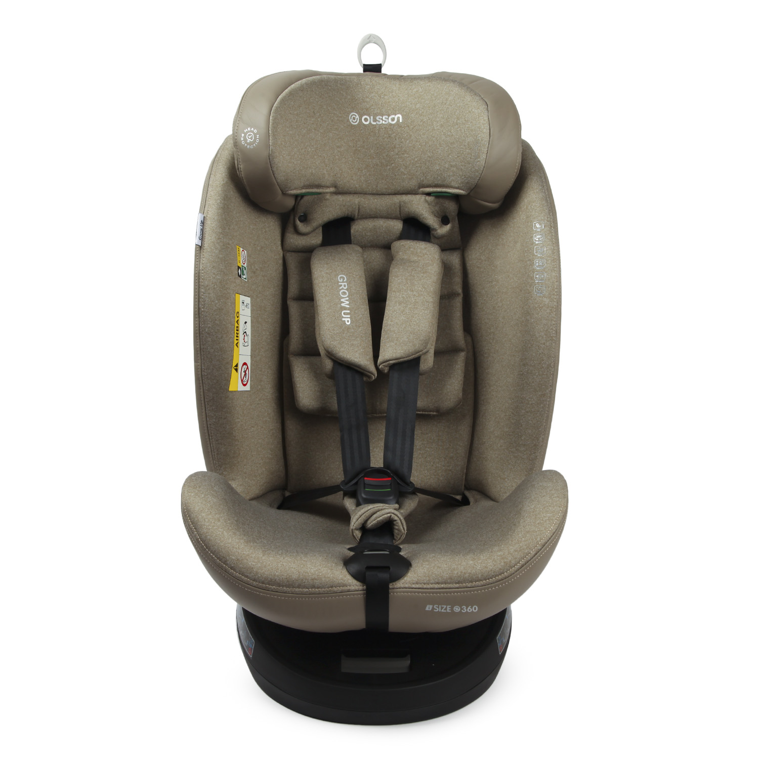 Автокресло Olsson Grow Up Beige Isofix 0+/1/2/3 (0-36 кг) - фото 10
