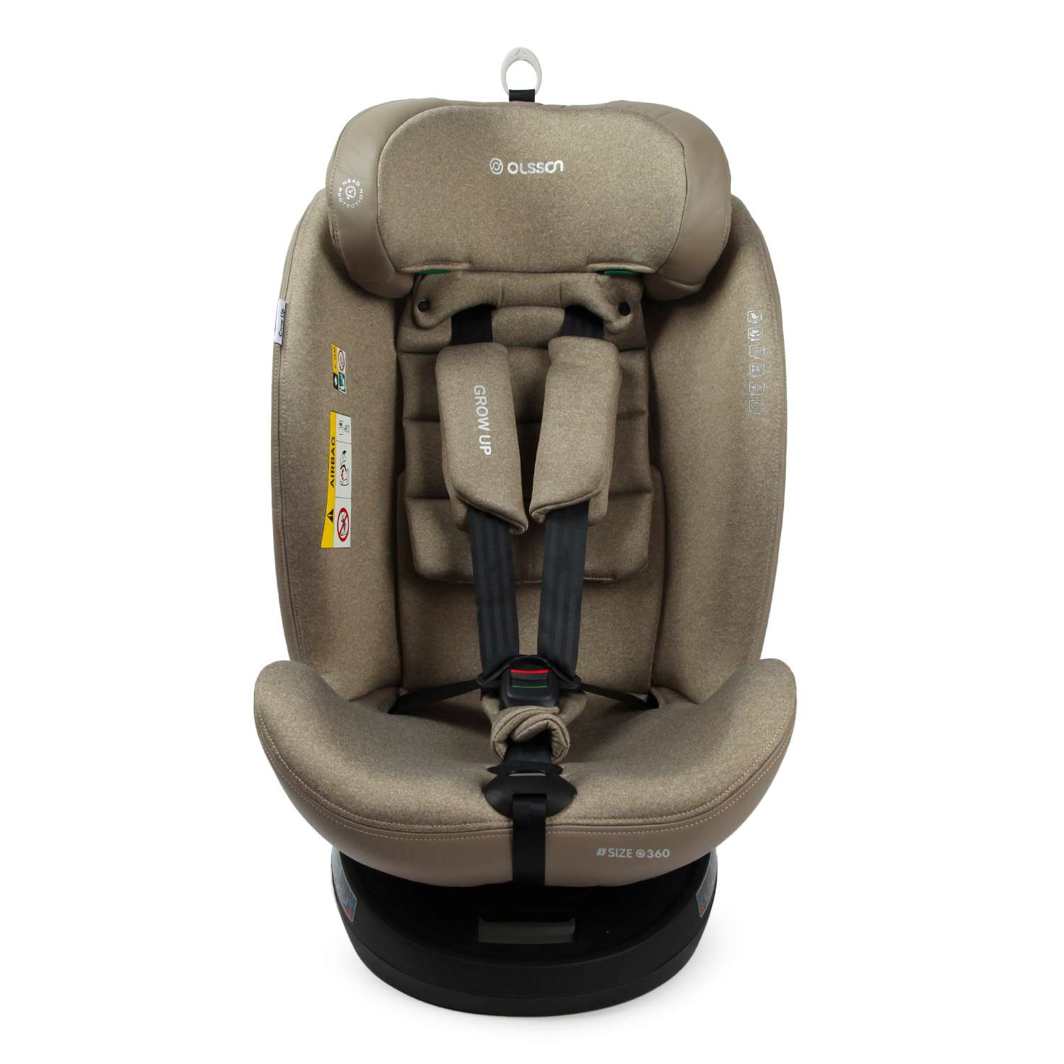 Автокресло Olsson Grow Up Beige Isofix 0+/1/2/3 (0-36 кг) - фото 10