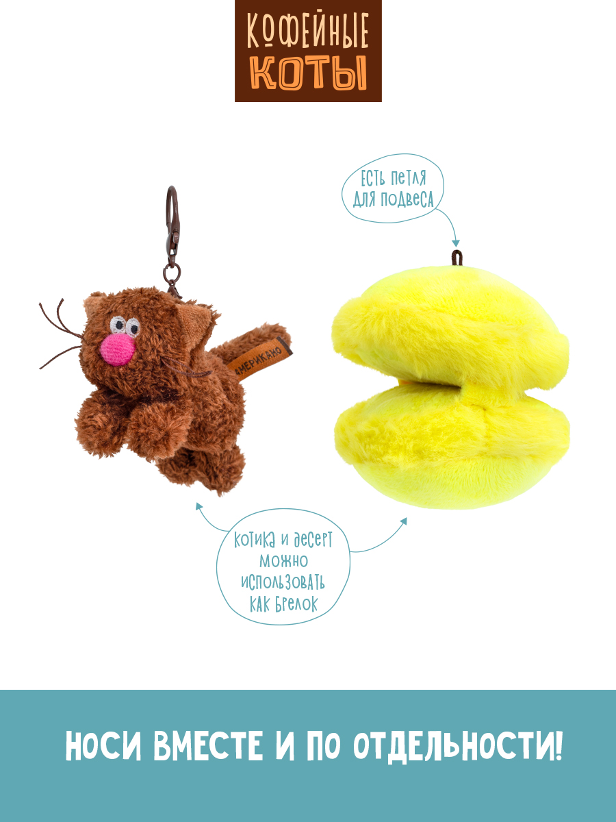 Мягкая игрушка BUDI BASA Кофейный кот Американо - фото 2