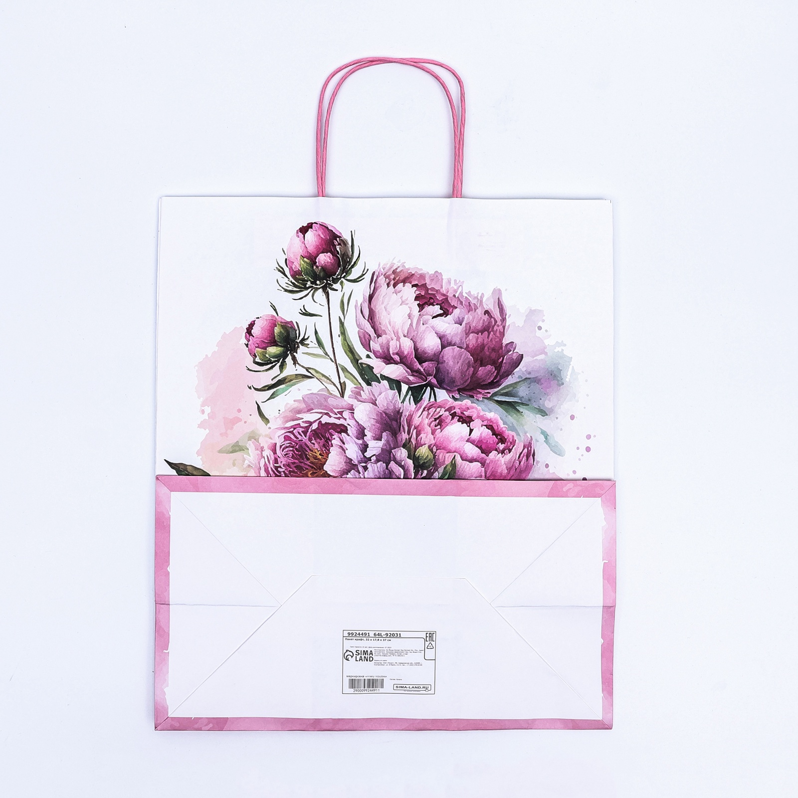 Пакет крафт Доступные Радости Самой нежной 32 х 17 х 37 см - фото 6