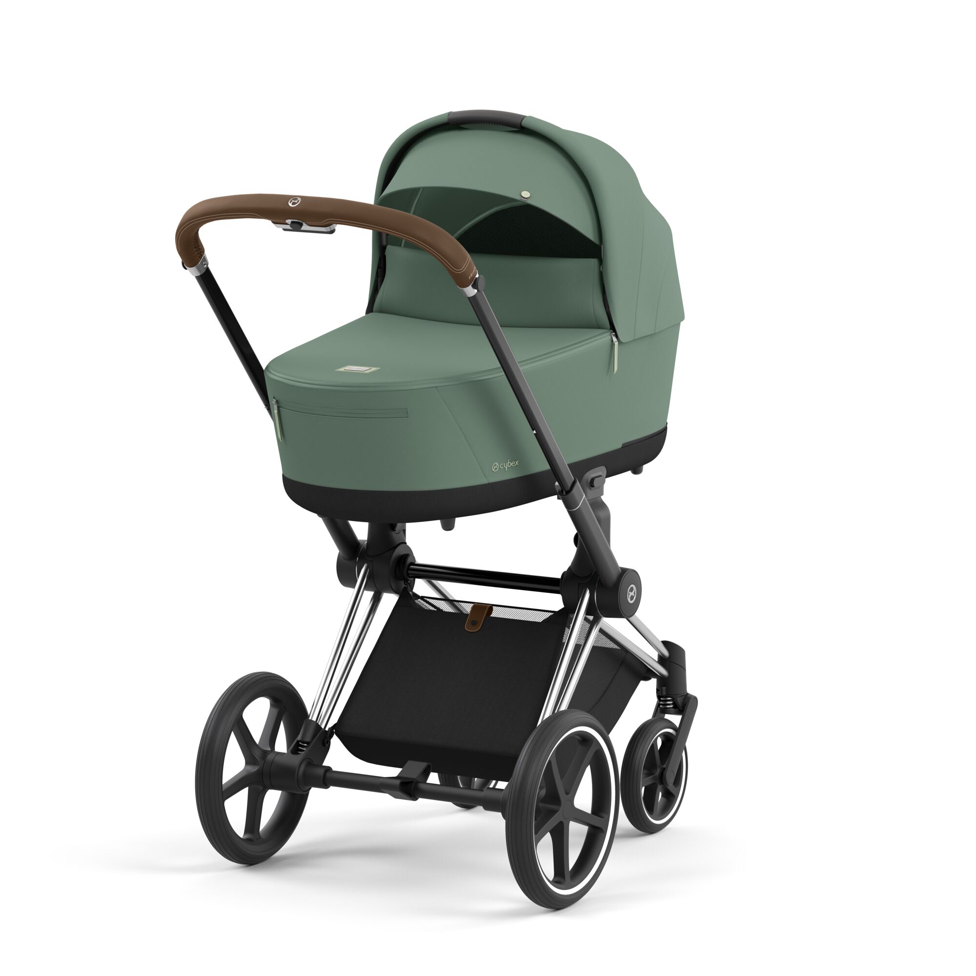 Коляска 2в1 Cybex Priam IV Chrome Brown зеленый - фото 5