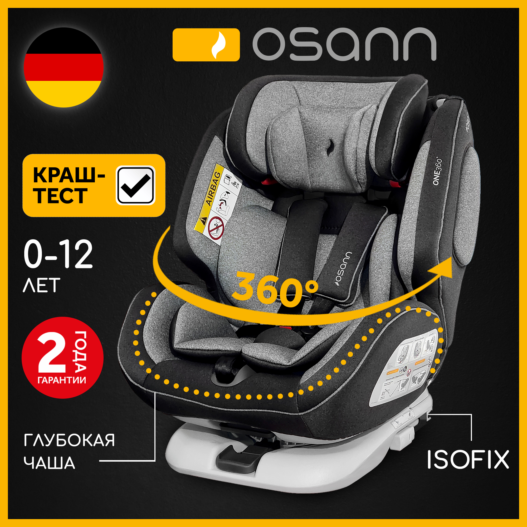 Автокресло Osann One Isofix 0+/1/2/3 (0-36 кг) - фото 1