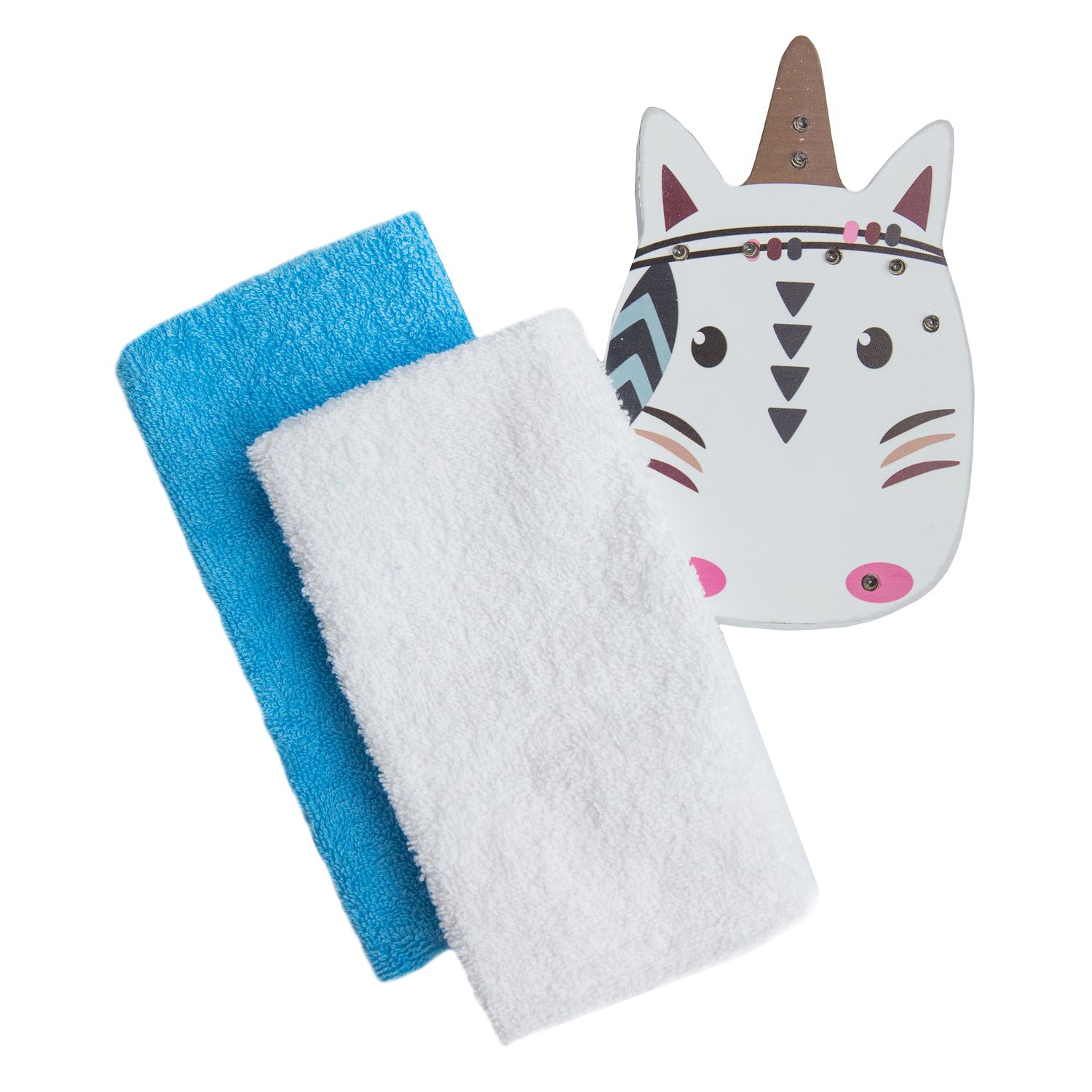 Полотенце-салфетка для кормления Amarobaby Soft Care 2шт Белый-Голубой - фото 5
