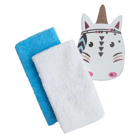 Полотенце-салфетка для кормления Amarobaby Soft Care 2шт Белый-Голубой
