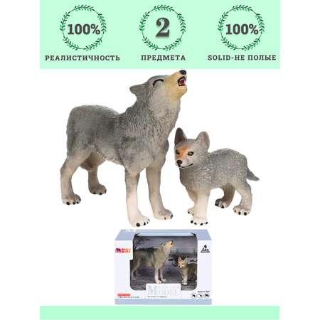 Игровой набор Masai Mara Семья серых волков
