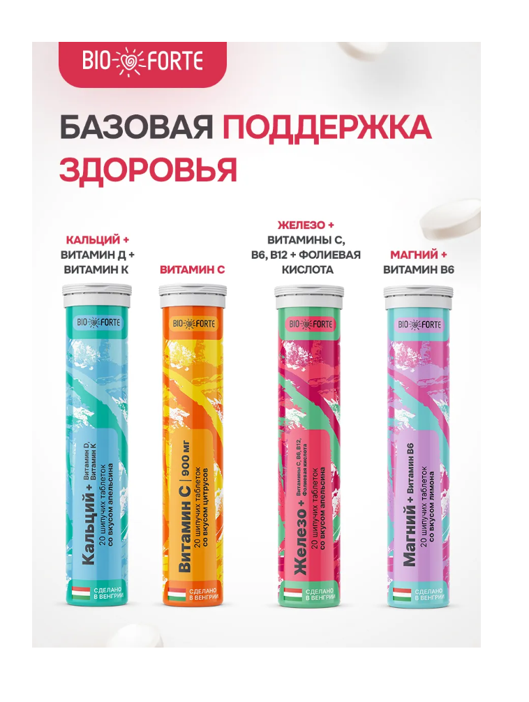 Витамины BioForte Железо + Витамины С В6 В12 + Фолиевая кислота - фото 4