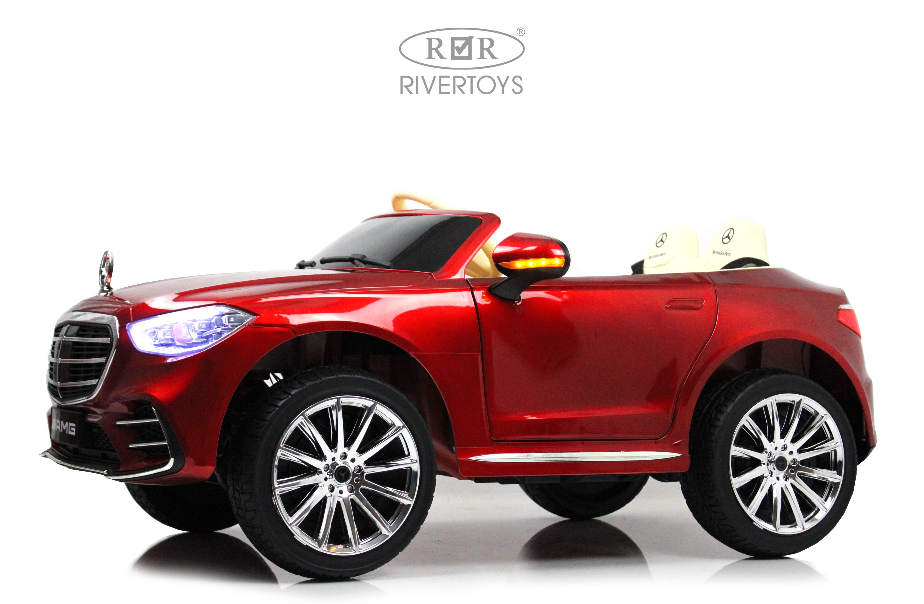 Электромобиль RIVERTOYS Mercedes М333БХ-RED-GLANEC С пультом ДУ - фото 10