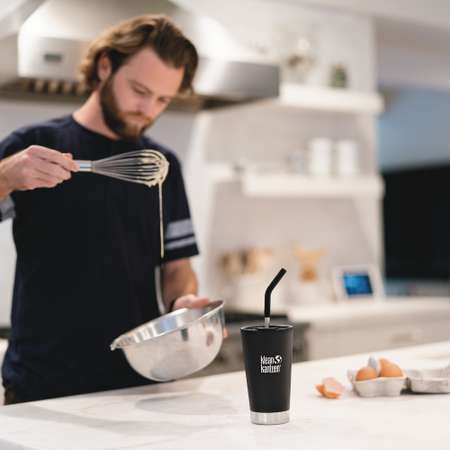 Трубочки для стаканов Klean Kanteen Straw 8мм 2 шт Black с ёршиком