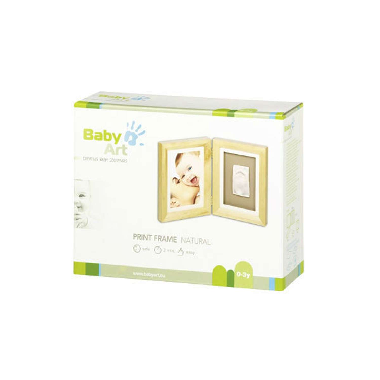 Рамочка Baby Art двойная (дерево) - фото 1