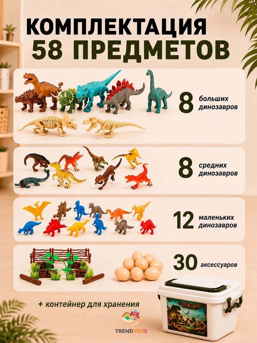 Игровой набор TrendToys Динозавры в чемодане - фото 3