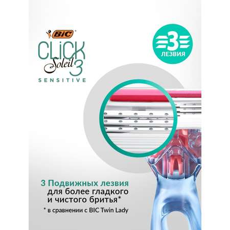 Сменные кассеты для бритвы BIC SOLEIL CLIC 3 4 шт