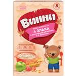 Каша молочная Винни 4 злака с кусочками клубники и с яблоком 200г