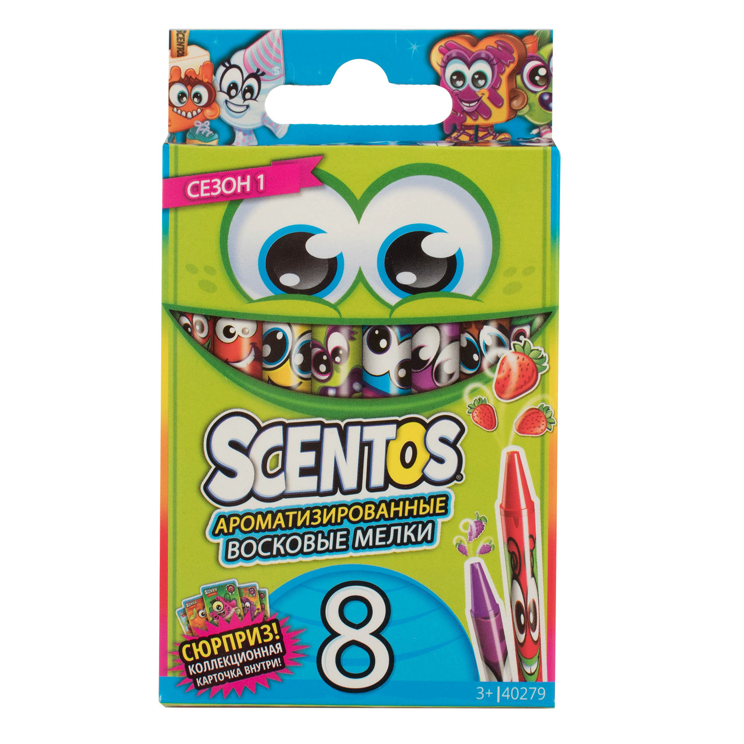 Восковые мелки Scentos 8 шт. - фото 1