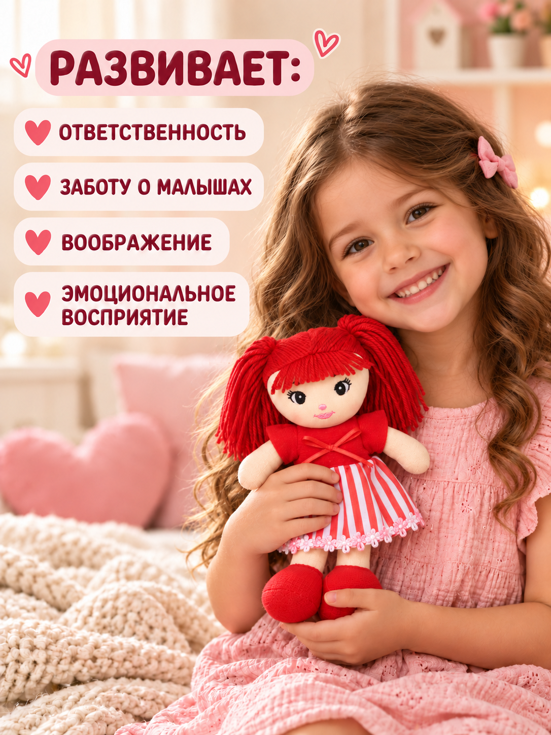 Мягкая игрушка AMORE BELLO говорящая 25см - фото 2