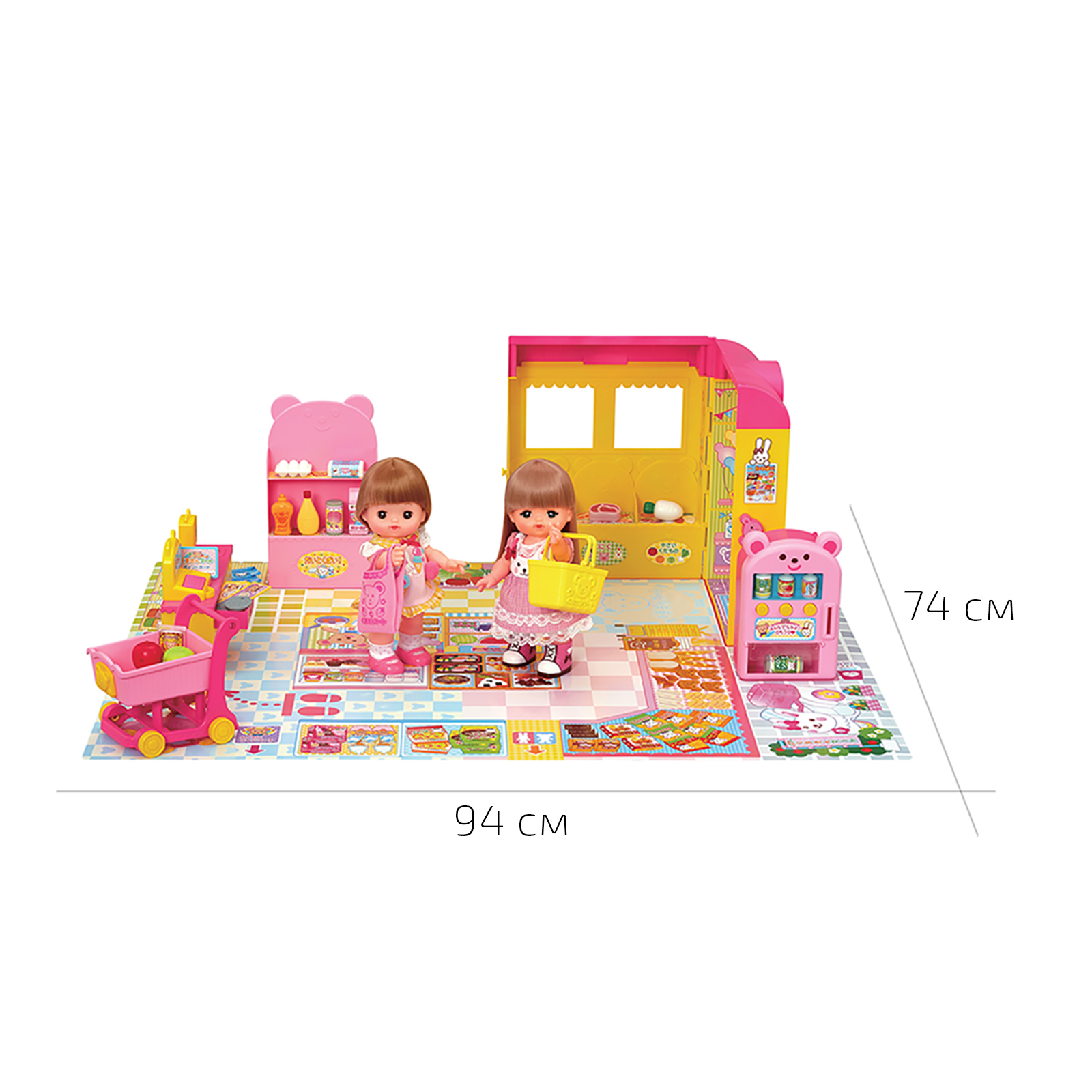 Игровой набор Kawaii Mell тележки и корзинки, продукты - фото 3