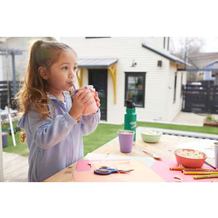Стакан Klean Kanteen детский одностенный Kid Cup Straw Lid 10oz Peach Parfait с трубочкой 296 мл