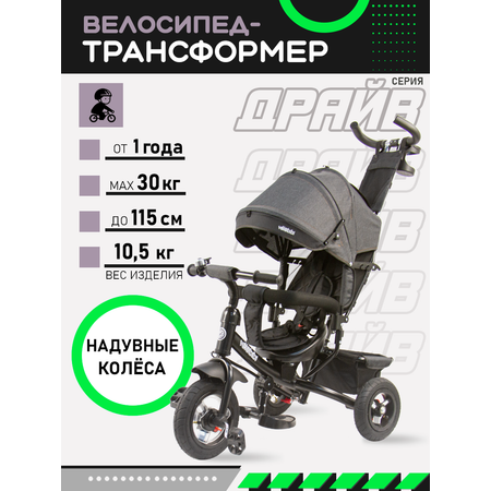 Трехколесный велосипед Velobibi 10 дюймов