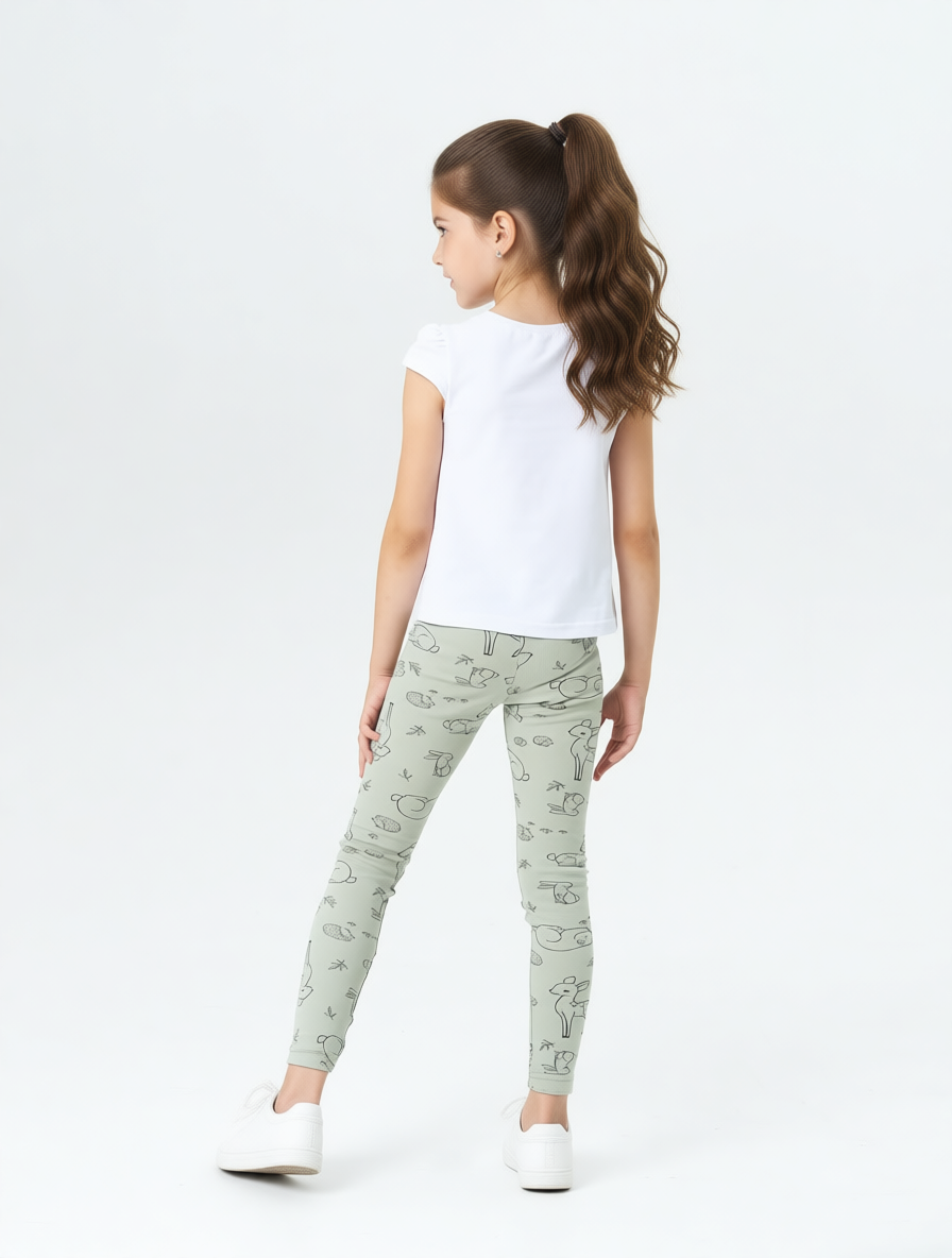 Леггинсы Персона Junior Оленята шалфей лосины - фото 3
