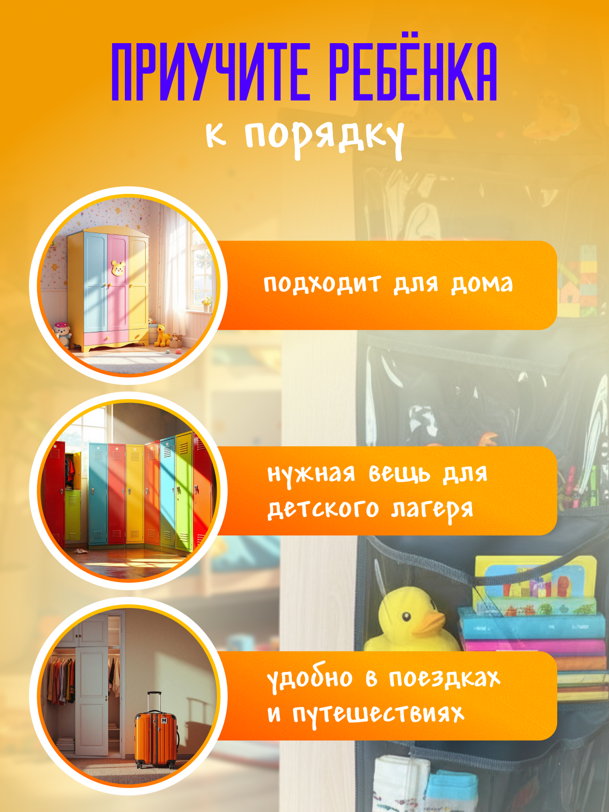 Кармашки в шкафчик для детского сада AXLER для мальчика и девочки с именем на липучке прозрачные 85х24 см - фото 10