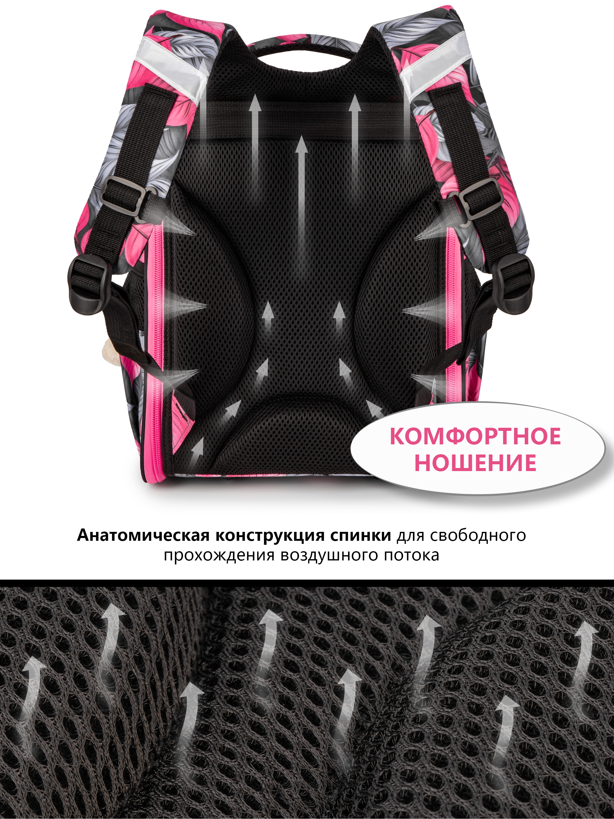 Ранец School Standard для девочки школы 4 в 1+ мишка - фото 10