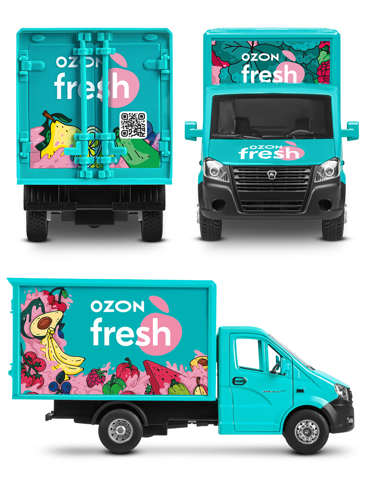 Грузовик Ozon ГАЗель Next Ozon Fresh 1:28 JB0405417 - фото 29