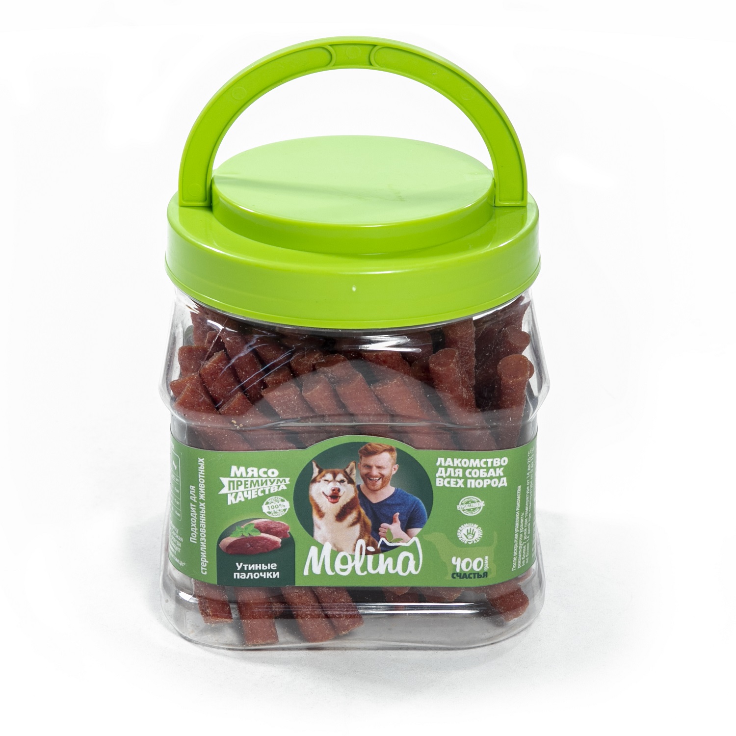 Лакомство для собак Molina Утиные палочки 400г - фото 5