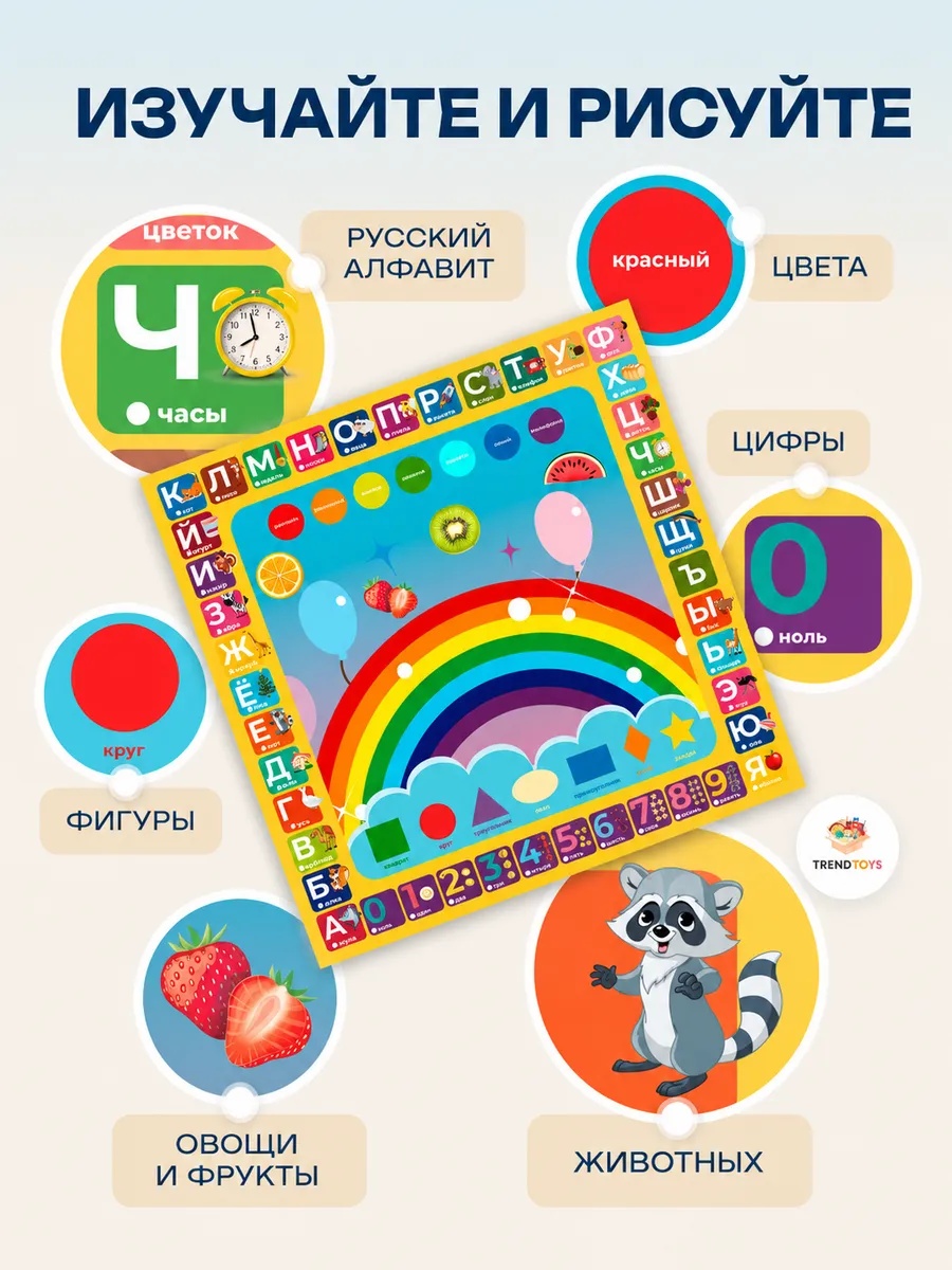 Акварисование TrendToys Коврик для рисования водой - фото 4