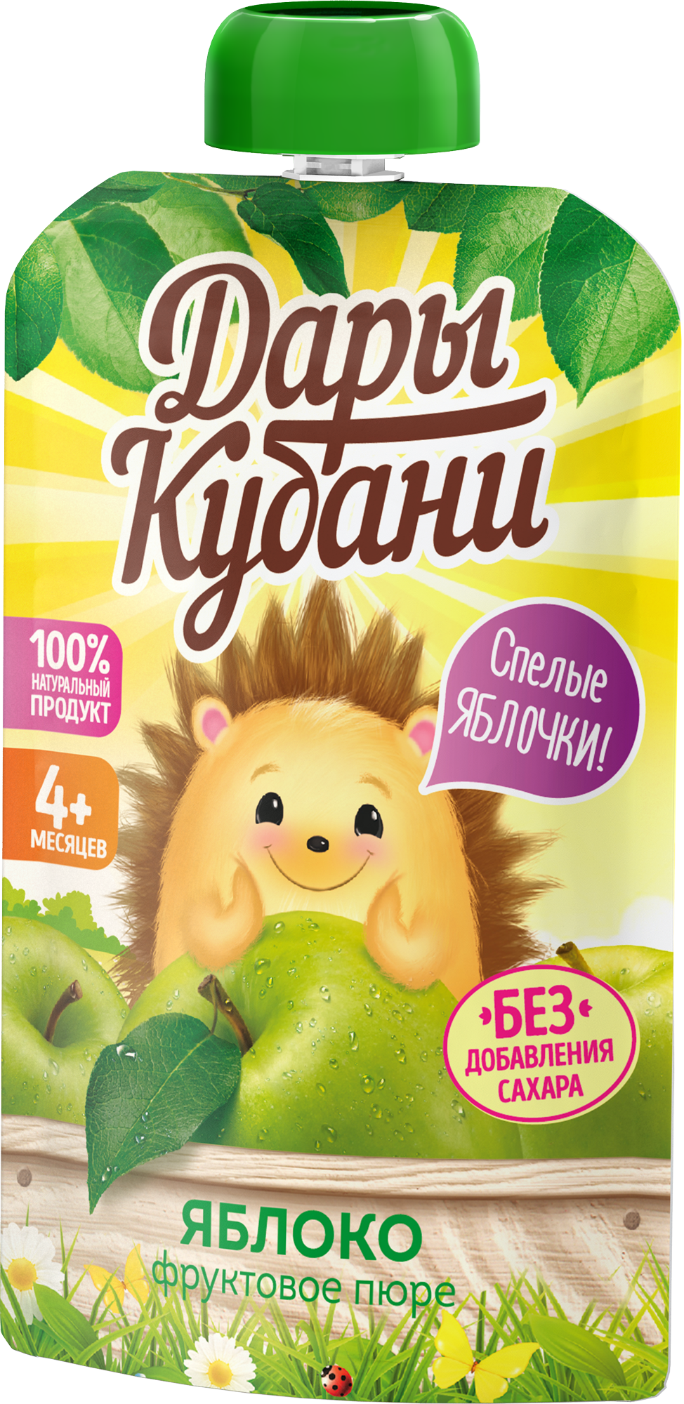 Пюре фруктовое Дары Кубани Яблоко без сахара 90 г по 12 шт - фото 6