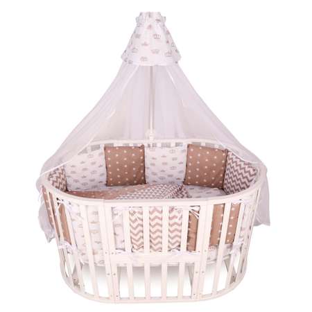 Комплект постельного белья Amarobaby Королевский 7предметов Коричневый