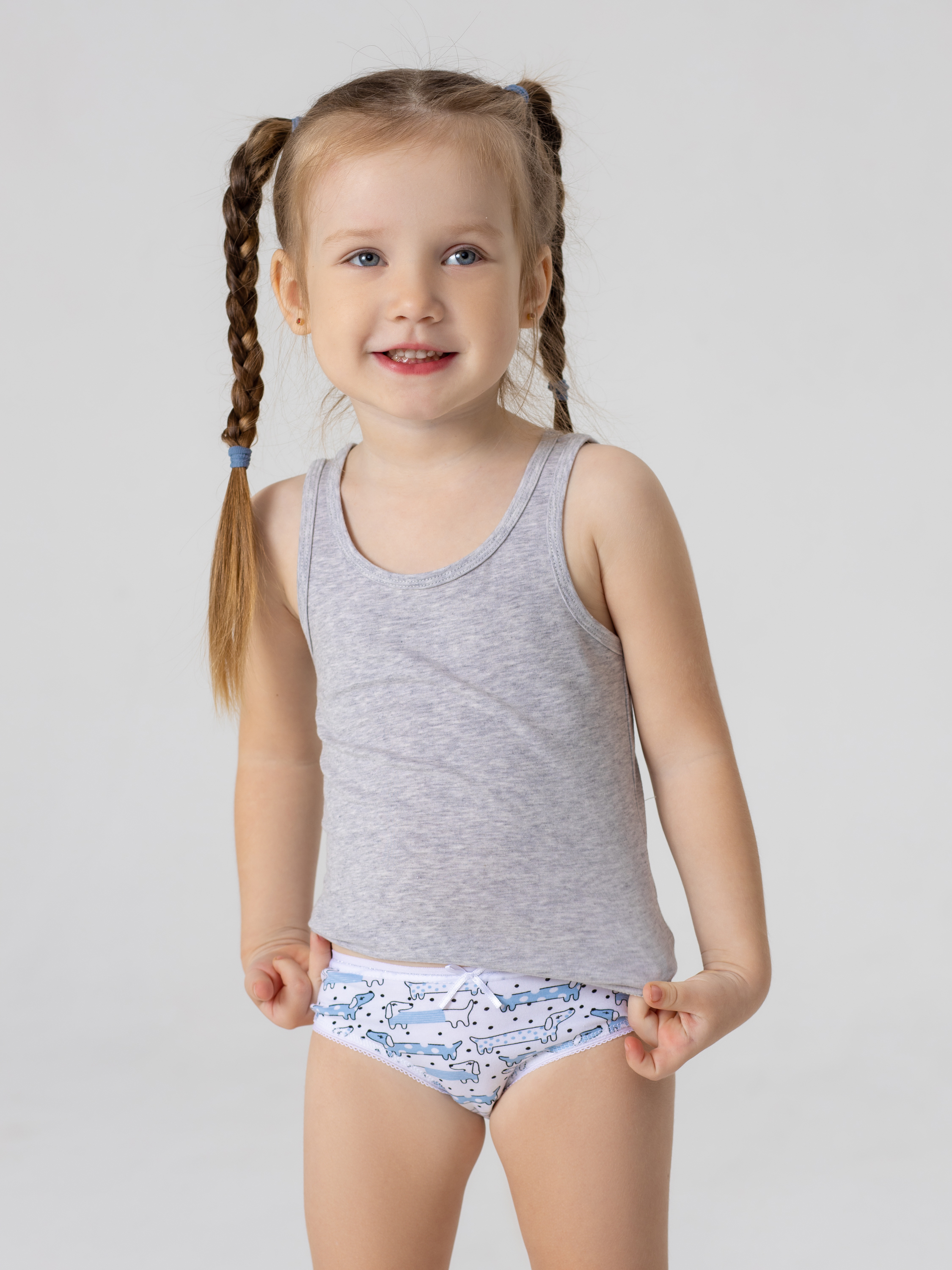 Трусы 3 шт Linas baby 1668-18 Голубой-Белый - фото 9