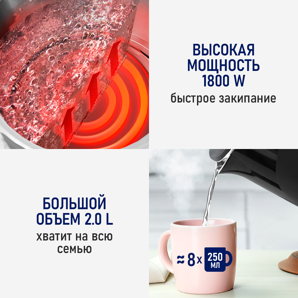 Чайник электрический STINGRAY ST-KT3009A - фото 3