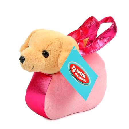 Игрушка мягкая Мой питомец Собака в розовой сумочке 392365