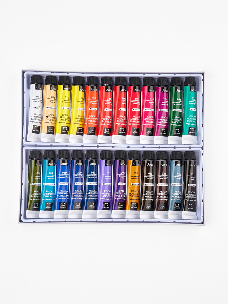 Краски акриловые Малевичъ 24 цв. - фото 18