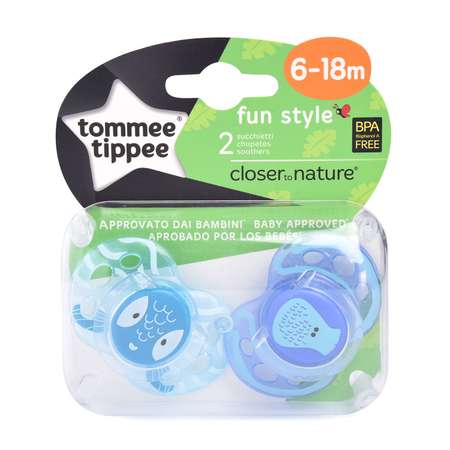 Пустышка Tommee tippee силикон от 6 мес. 2 шт.