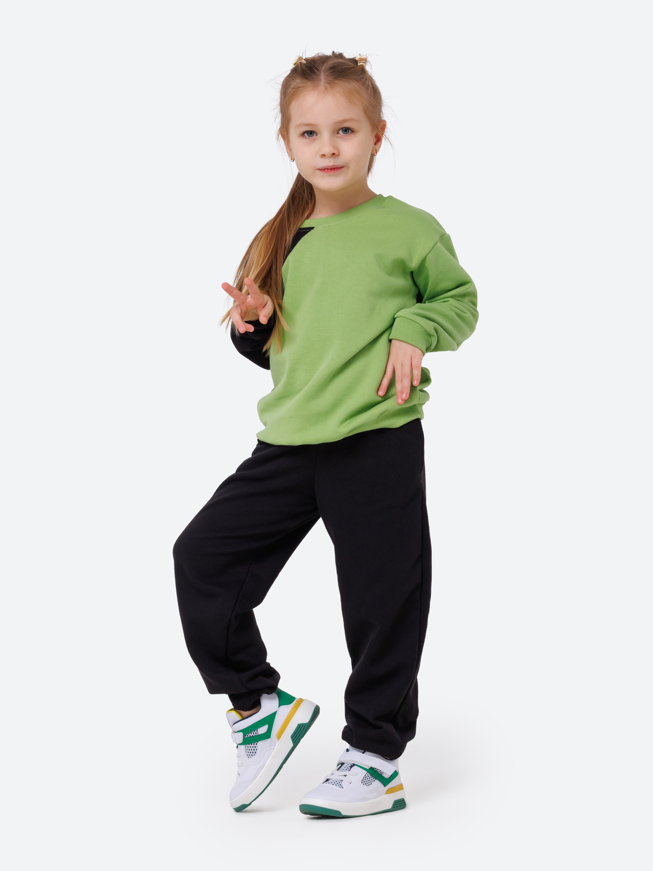 Спортивный костюм VEDDI 2261/6041ф-2025/черный/зеленый - фото 8