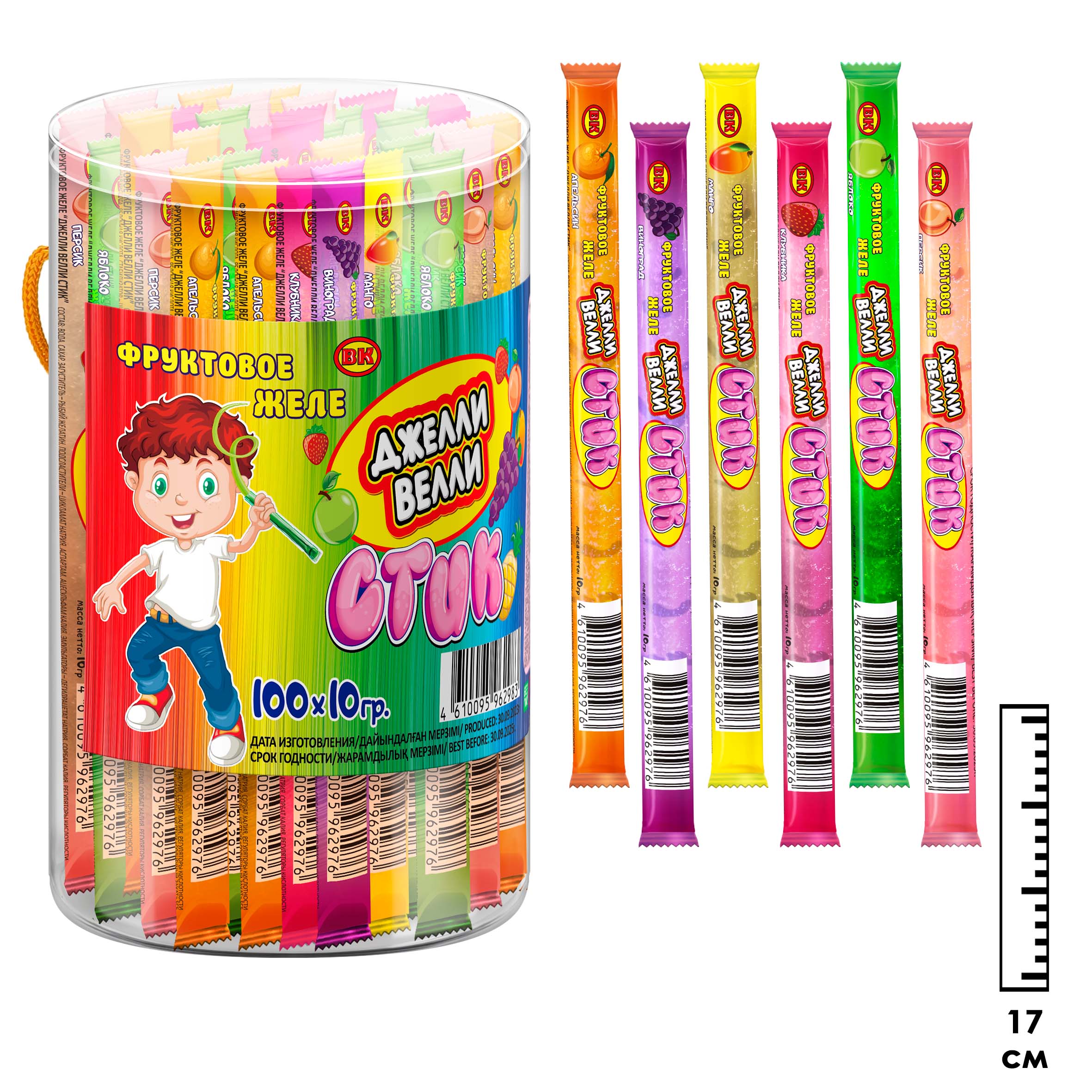 Фруктовое желе Джелли Велли Стик - фото 1